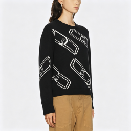 Women's Geometric Jacquard Sweater