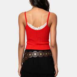 Lace-trimmed Bow Camisole