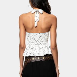 Polka Dot Halter Neck Camisole