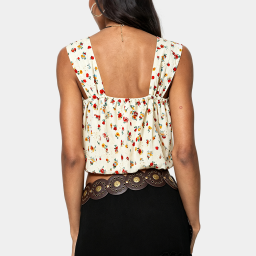 Floral Print Ruffled Camisole