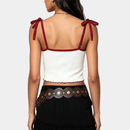 Cherry Print Tie-Up Camisole
