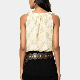 Summer Floral Print Halter Neck Top