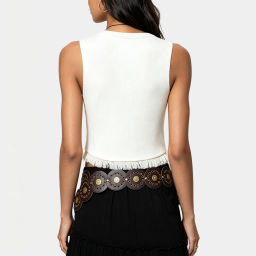 3D Butterfly Embroidered Tank Top