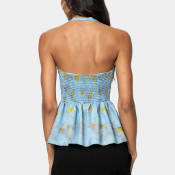 Knotted V-neck Halter Vest Top