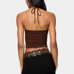 Brown Halter-Neck Camisole