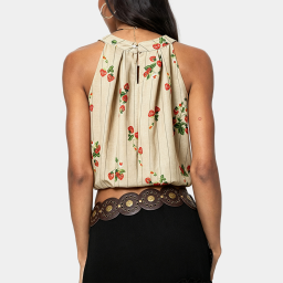 Striped Halter Neck Camisole