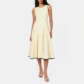 Round Neck Full Skirt Dress