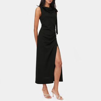 Sleeveless Dress with Tie-Neckline