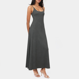Slim-fit U-neck maxi dress