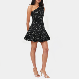 Polka Dot One-Shoulder Dress