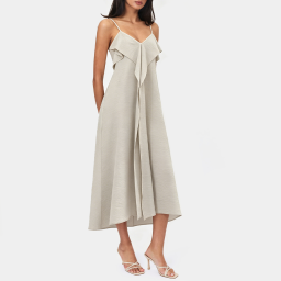 Ruffled Spaghetti Strap Slip Dress