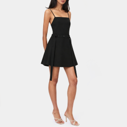 Dark Gray Backless Spaghetti Strap Dress